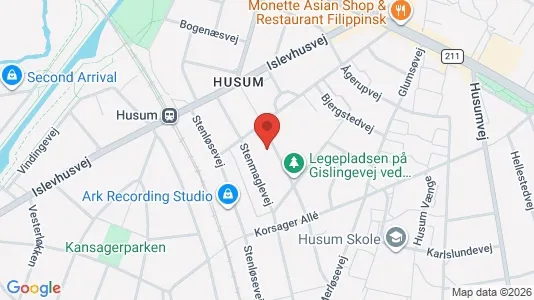Andelsboliger til salg i Brønshøj - kort over placeringen