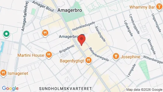 Andelsboliger til salg i København S - kort over placeringen