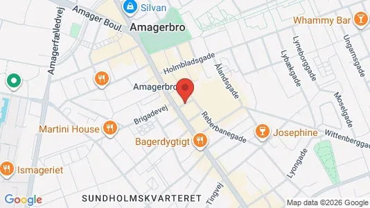 Andelsboliger til salg i København S - kort over placeringen