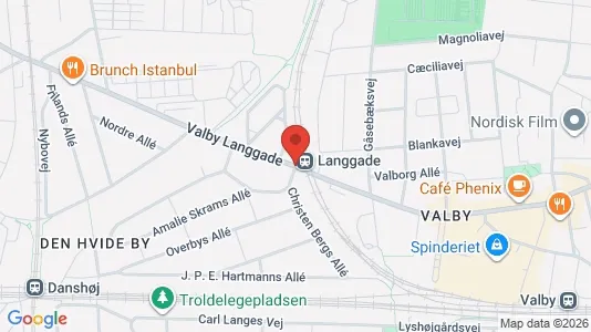 Andelsboliger til salg i Valby - kort over placeringen