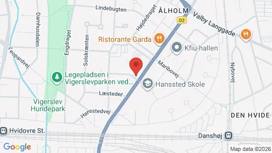 Andelsboliger til salg i Valby - kort over placeringen