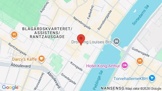 Andelsboliger til salg i Nørrebro - kort over placeringen