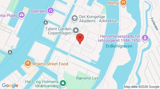 Andelsboliger til salg i København K - kort over placeringen