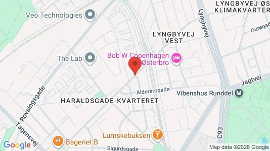 Andelsboliger til salg i Østerbro - kort over placeringen