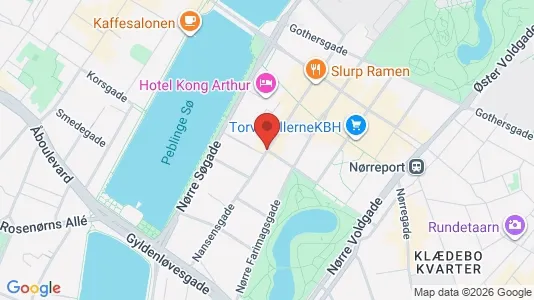 Andelsboliger til salg i København K - kort over placeringen