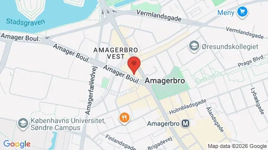 Andelsboliger til salg i København S - kort over placeringen