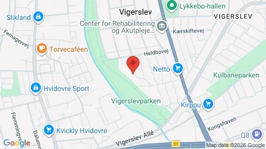 Andelsboliger til salg i Valby - kort over placeringen