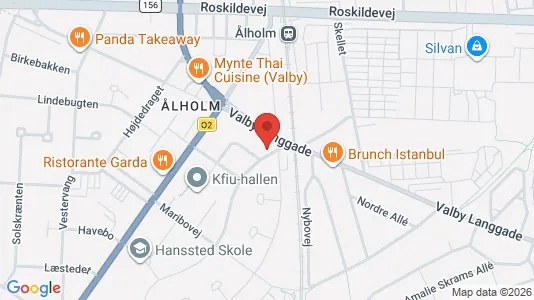 Andelsboliger til salg i Valby - kort over placeringen
