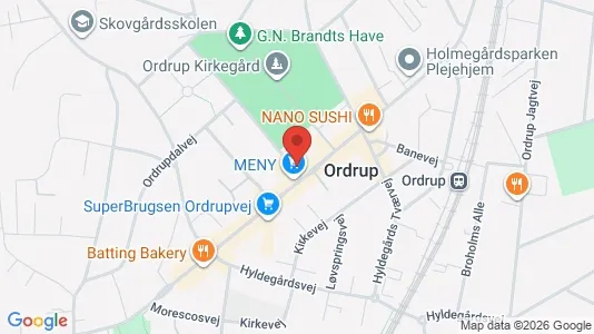 Andelsboliger til salg i Charlottenlund - kort over placeringen