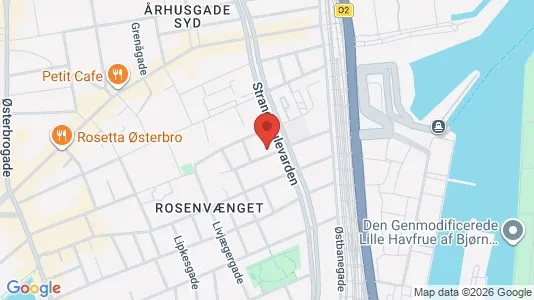 Andelsboliger til salg i Østerbro - kort over placeringen