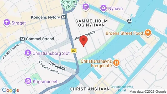 Andelsboliger til salg i København K - kort over placeringen