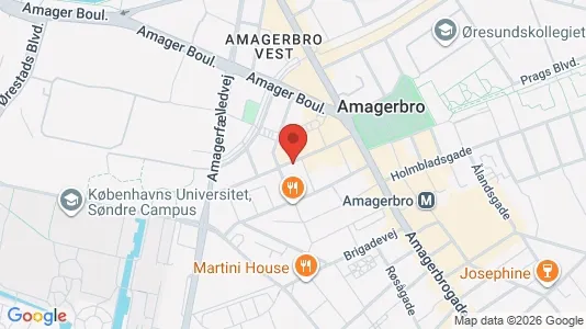 Andelsboliger til salg i København S - kort over placeringen