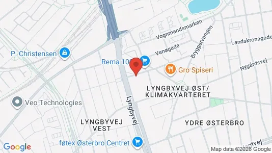 Andelsboliger til salg i Østerbro - kort over placeringen