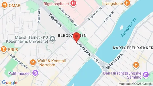 Andelsboliger til salg i Nørrebro - kort over placeringen