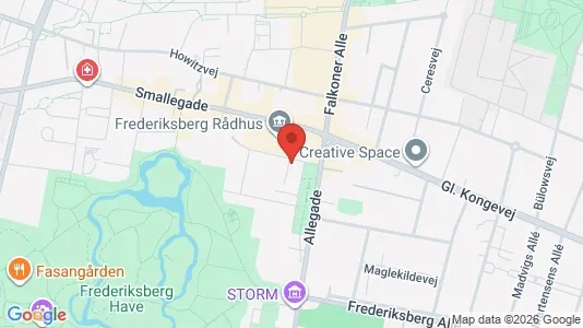 Andelsboliger til salg i Frederiksberg - kort over placeringen