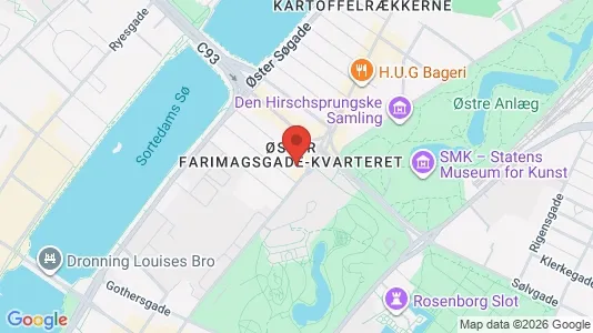 Andelsboliger til salg i København K - kort over placeringen