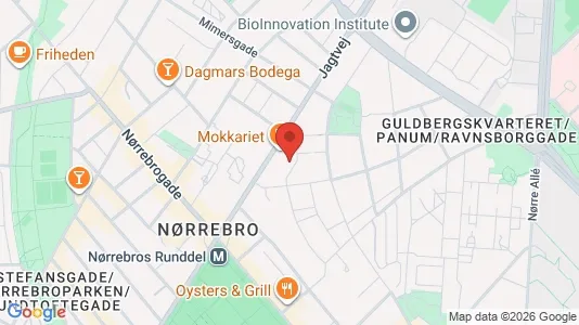 Andelsboliger til salg i Nørrebro - kort over placeringen