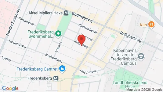 Andelsboliger til salg i Frederiksberg - kort over placeringen