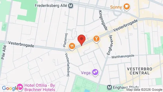 Andelsboliger til salg i Vesterbro - kort over placeringen