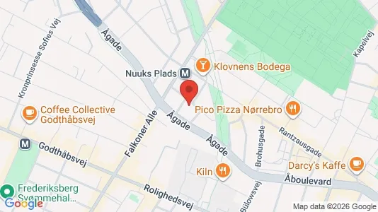 Andelsboliger til salg i Nørrebro - kort over placeringen