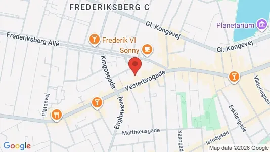 Andelsboliger til salg i Vesterbro - kort over placeringen