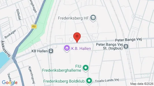 Andelsboliger til salg i Frederiksberg - kort over placeringen