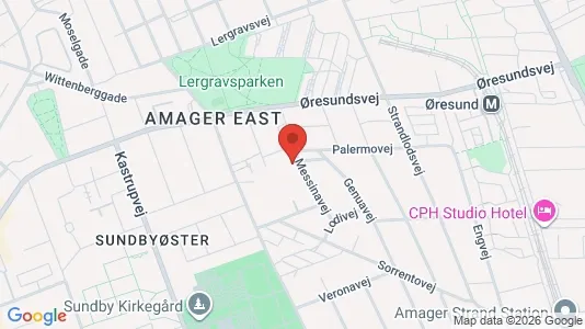 Andelsboliger til salg i København S - kort over placeringen