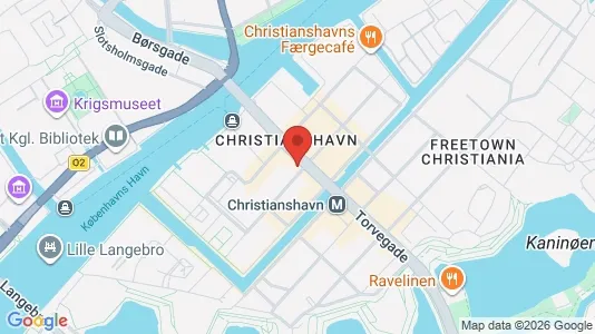 Andelsboliger til salg i København K - kort over placeringen