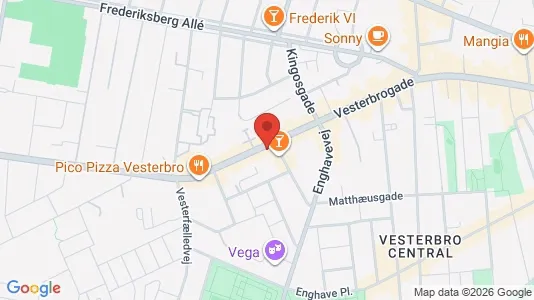 Andelsboliger til salg i Vesterbro - kort over placeringen