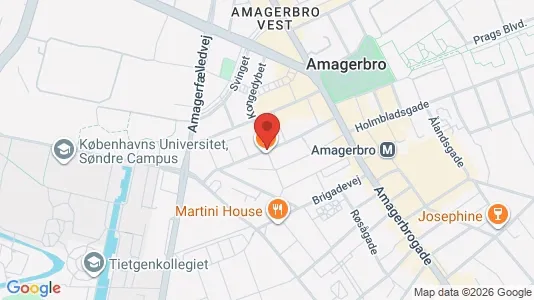 Andelsboliger til salg i København S - kort over placeringen