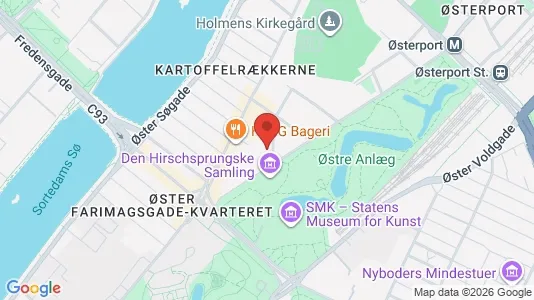 Andelsboliger til salg i Østerbro - kort over placeringen