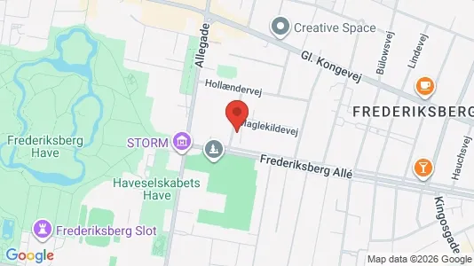 Andelsboliger til salg i Frederiksberg C - kort over placeringen