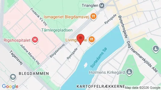 Andelsboliger til salg i Østerbro - kort over placeringen