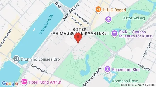 Andelsboliger til salg i København K - kort over placeringen