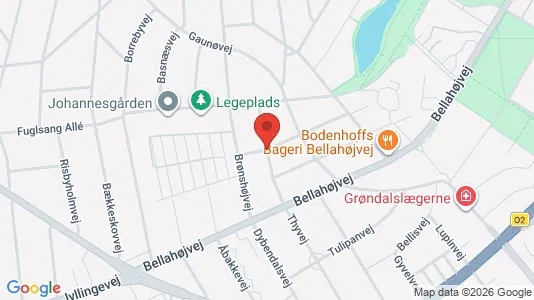 Andelsboliger til salg i Brønshøj - kort over placeringen