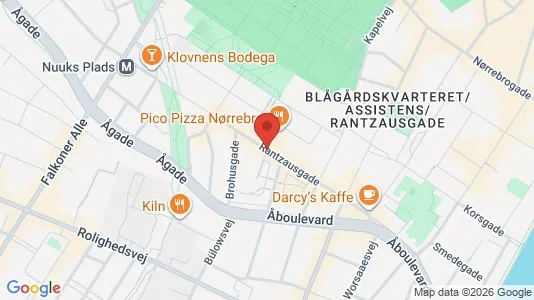 Andelsboliger til salg i Nørrebro - kort over placeringen
