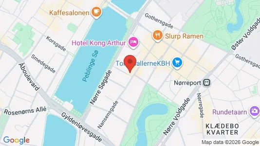 Andelsboliger til salg i København K - kort over placeringen