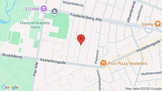 Andelsboliger til salg i Frederiksberg C - kort over placeringen