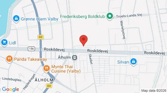 Andelsboliger til salg i Frederiksberg - kort over placeringen