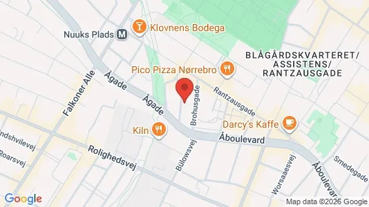Andelsboliger til salg i Nørrebro - kort over placeringen