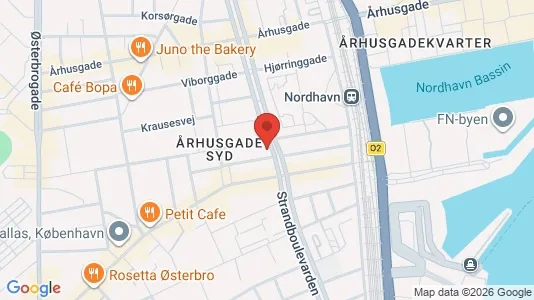 Andelsboliger til salg i Østerbro - kort over placeringen