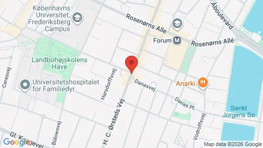Andelsboliger til salg i Frederiksberg C - kort over placeringen
