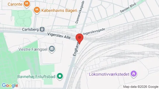 Andelsboliger til salg i København SV - kort over placeringen