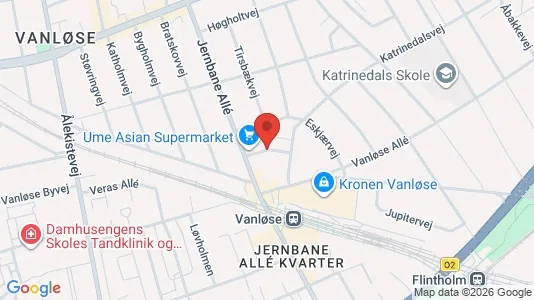 Andelsboliger til salg i Vanløse - kort over placeringen