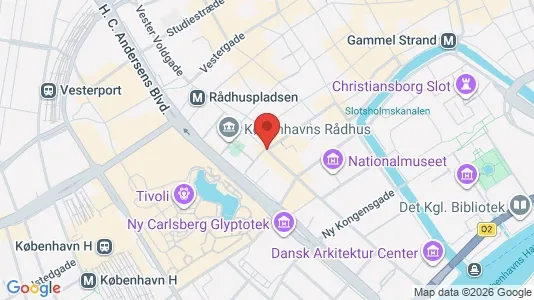 Andelsboliger til salg i Vesterbro - kort over placeringen