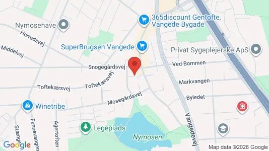 Andelsboliger til salg i Gentofte - kort over placeringen