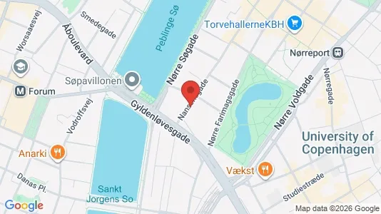 Andelsboliger til salg i København K - kort over placeringen