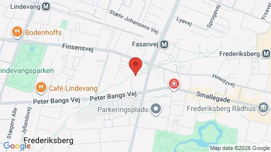 Andelsboliger til salg i Frederiksberg - kort over placeringen