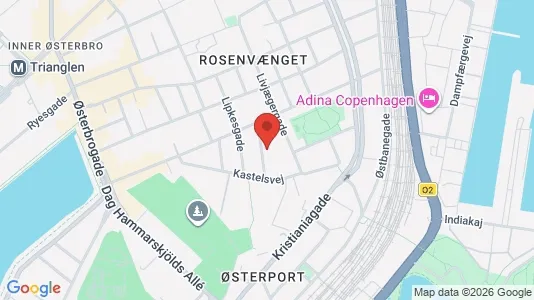 Andelsboliger til salg i Østerbro - kort over placeringen