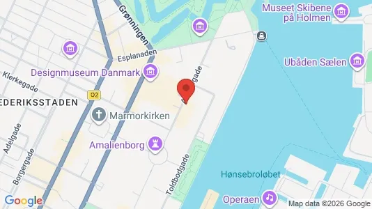 Andelsboliger til salg i København K - kort over placeringen